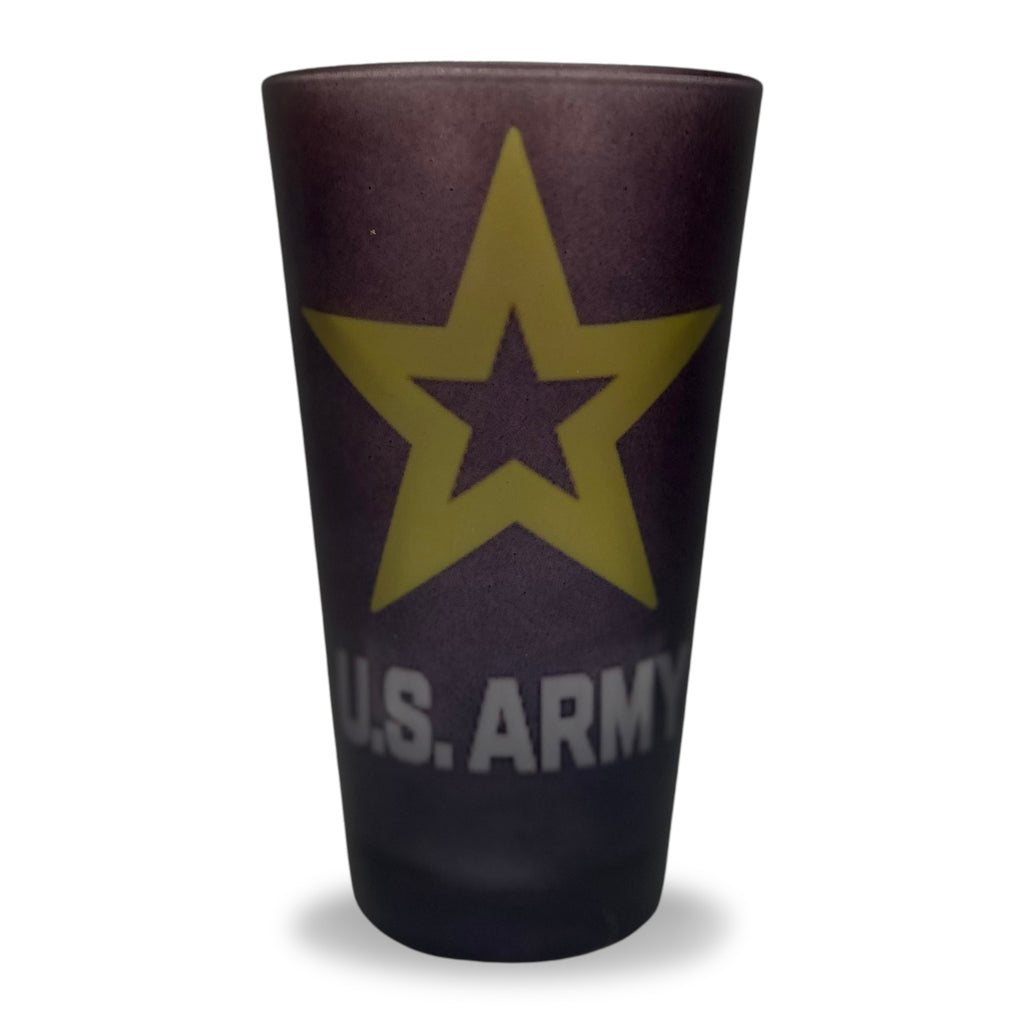 Army Star Logo Frosted Mixing Glass Tumbler