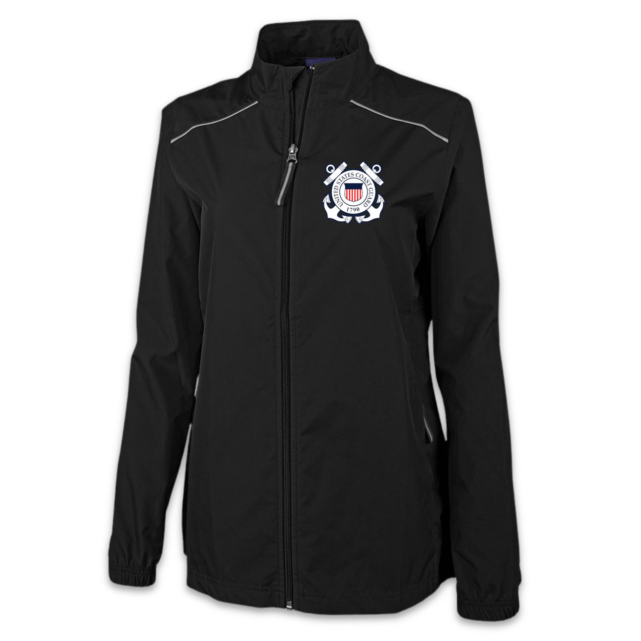 Coast Guard Seal Ladies Pack-N-Go Full Zip Jacket