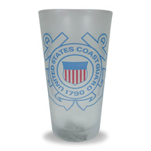Load image into Gallery viewer, Coast Guard Seal Logo Frosted Mixing Glass Tumbler
