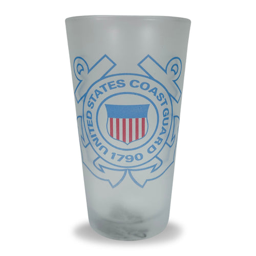 Coast Guard Seal Logo Frosted Mixing Glass Tumbler