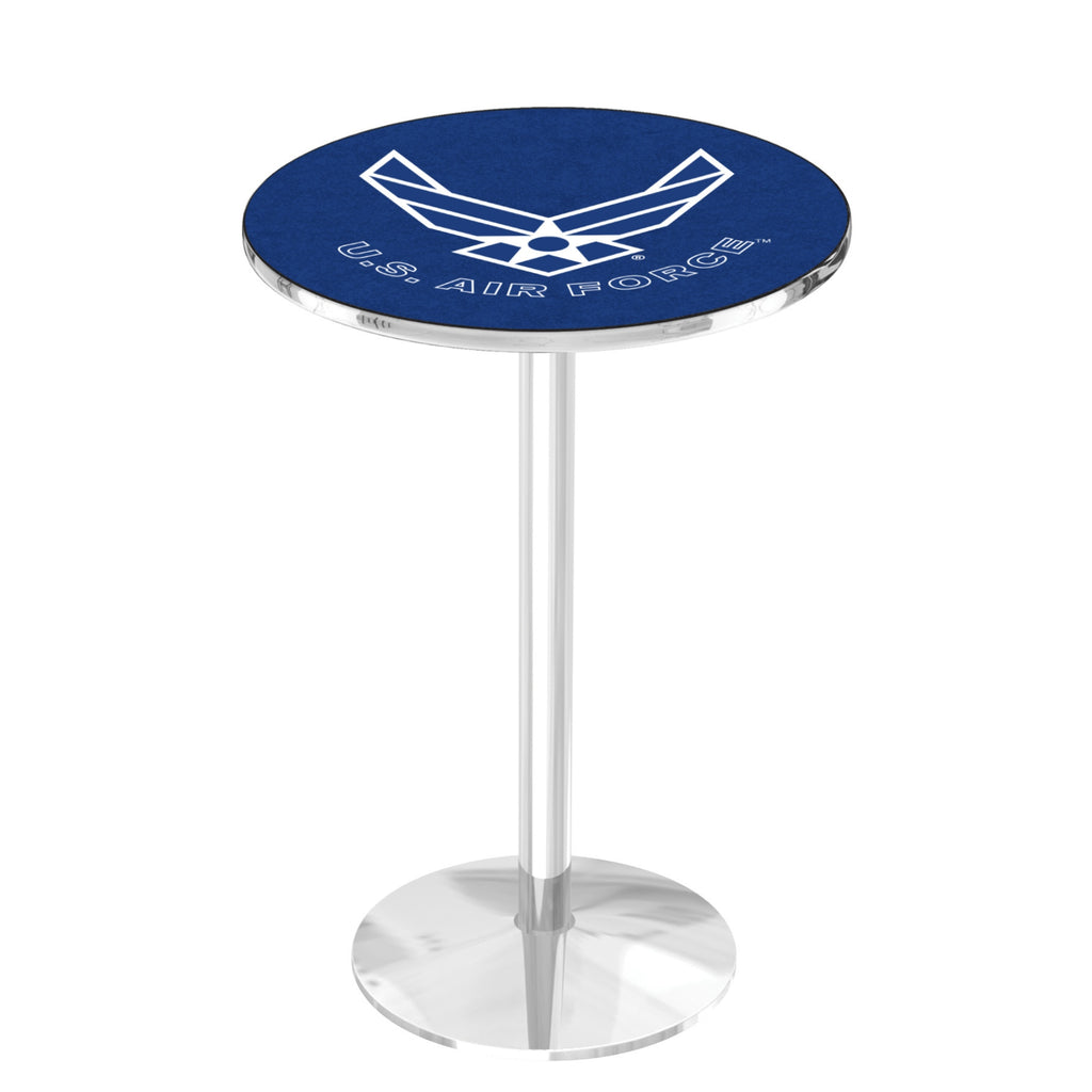 Air Force Wings Pub Table with Round Base