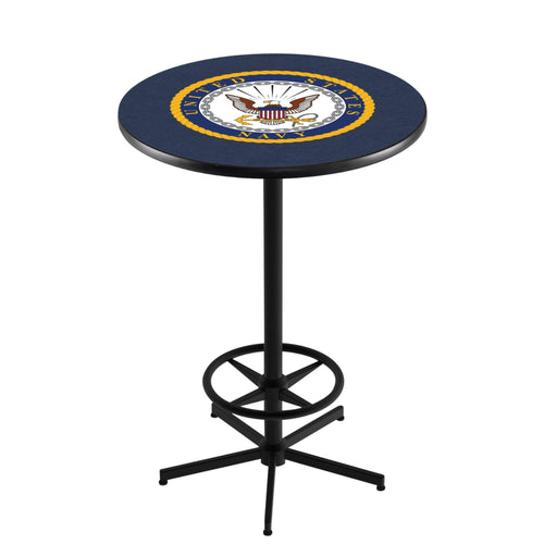 Navy Eagle Pub Table with Foot Rest