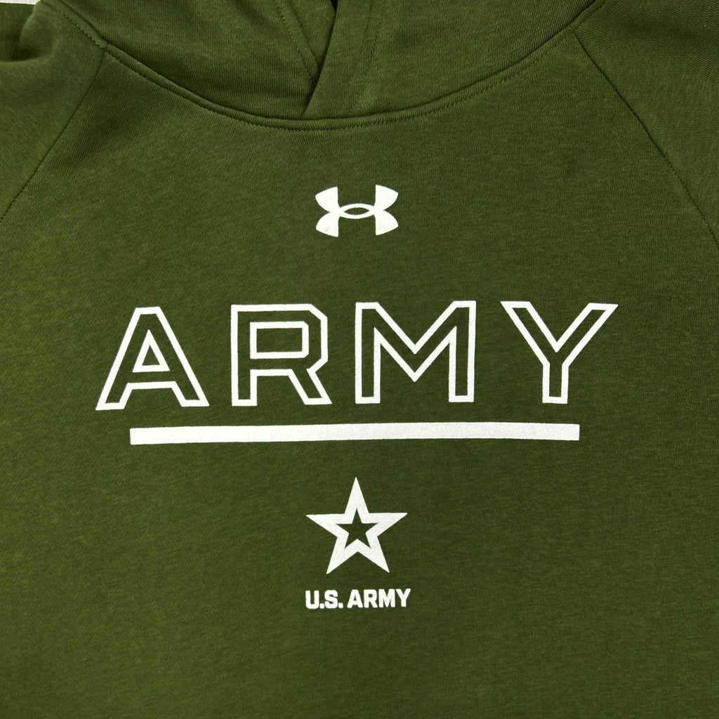 U.S. Army Star Under Armour All Day Fleece Hood (OD Green)