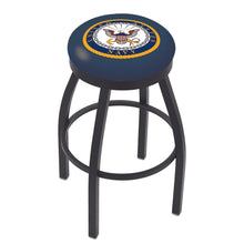 Load image into Gallery viewer, Navy Eagle Swivel Stool (Black Finish)