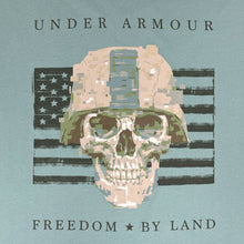 Load image into Gallery viewer, Army Under Armour Freedom By Land Skull T-Shirt (Green)