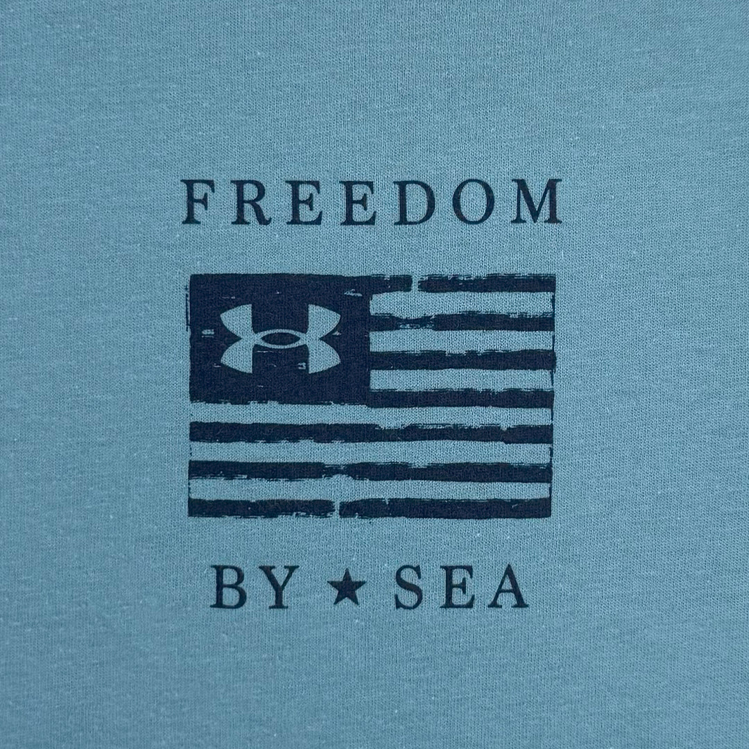 Navy Under Armour Freedom By Sea Skull T-Shirt (Blue)