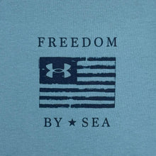 Load image into Gallery viewer, Navy Under Armour Freedom By Sea Skull T-Shirt (Blue)