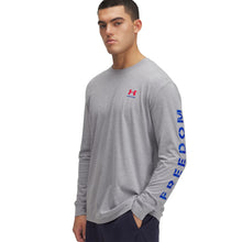 Load image into Gallery viewer, Under Armour Freedom Flag Long Sleeve T-Shirt (Grey)