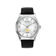 Load image into Gallery viewer, Army Star Men&#39;s Bulova Black Leather Strap Watch (Black)*
