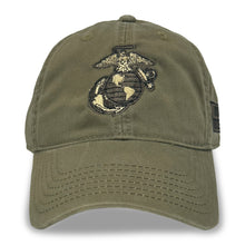 Load image into Gallery viewer, USMC EGA Veteran Twill Hat (Moss)