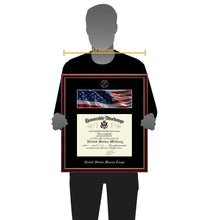 Load image into Gallery viewer, United State Marine Corps Photo and Honorable Discharge Certificate Frame (Horizontal)*