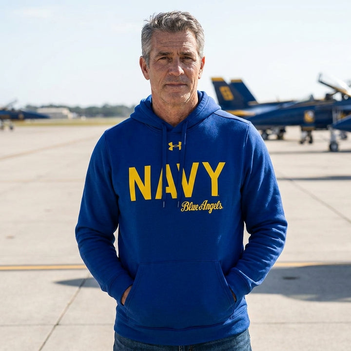 Navy Under Armour Blue Angels Armour Fleece Hood (Royal)