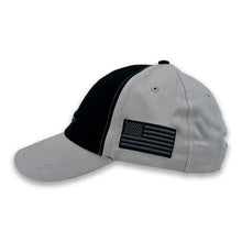 Load image into Gallery viewer, Space Force Logo Two Tone Flag Hat (Black/Grey)