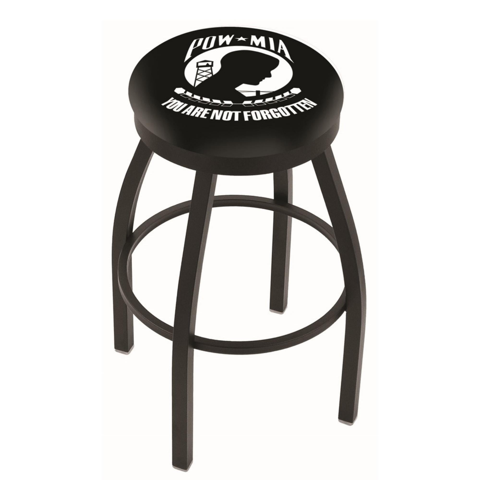 POW/MIA Swivel Stool (Black Finish)