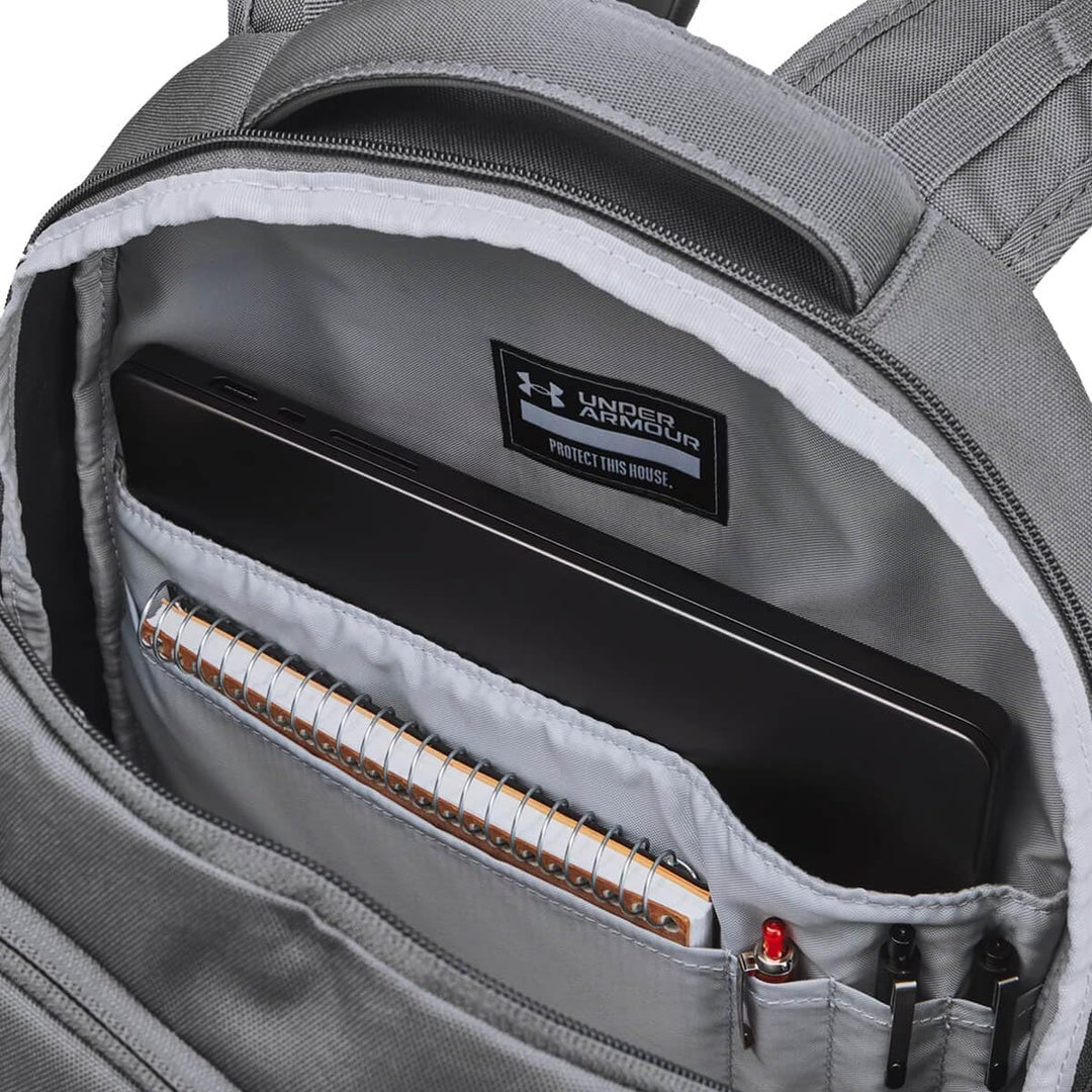 U.S. Navy Anchor Under Armour Hustle 5.0 Backpack (Grey)
