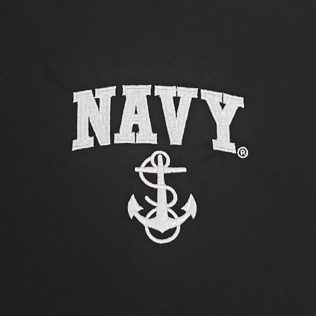 Navy Anchor Atmos Pro Fleece Lined Hooded Jacket (Black)