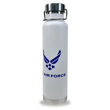Load image into Gallery viewer, Air Force Wings Stainless Water Bottle (White)