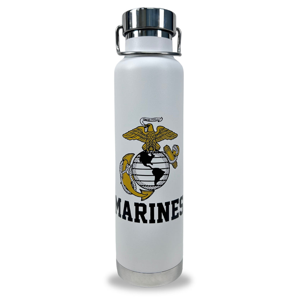 Marines EGA Stainless Water Bottle (White)