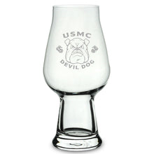 Load image into Gallery viewer, USMC Bulldog 18.25oz Luigi Bormioli IPA Beer Glass*