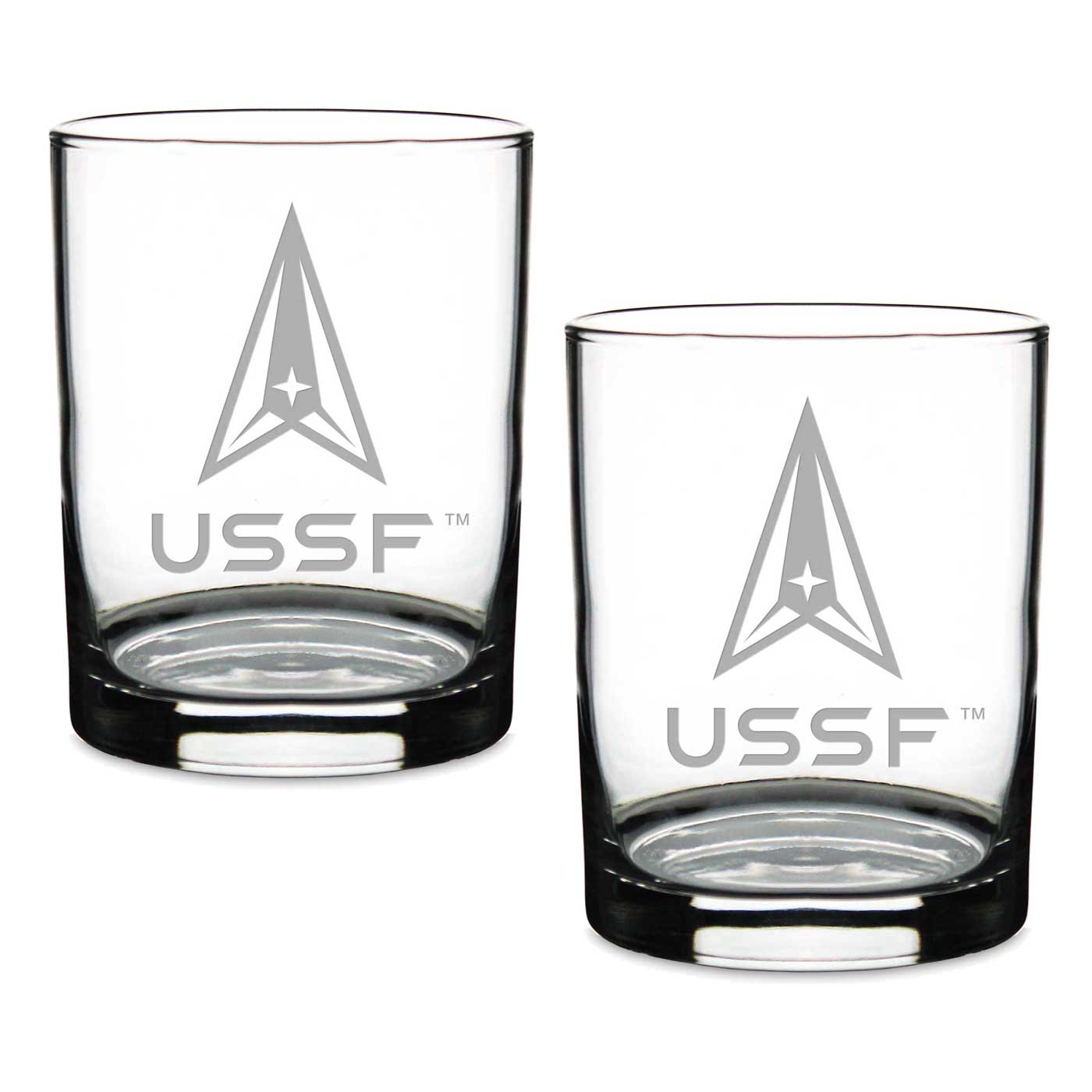 Space Force Set of 2 14oz Double Old Fashioned Glasses*