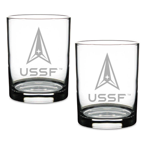 Space Force Set of 2 14oz Double Old Fashioned Glasses*
