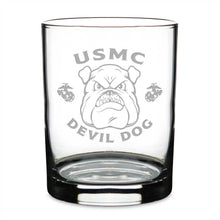 Load image into Gallery viewer, USMC Bulldog Double Old Fashion Glass*