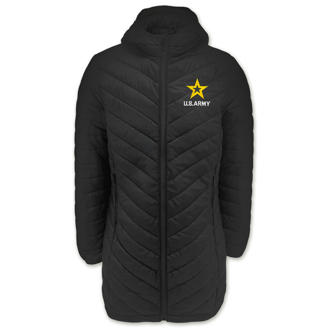 Army Star Ladies Long Helio Insulated Coat (Black)