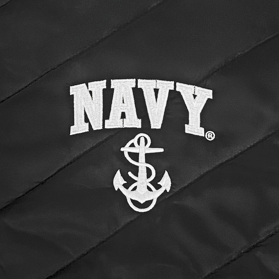 Navy Anchor Ladies Long Helio Insulated Coat (Black)