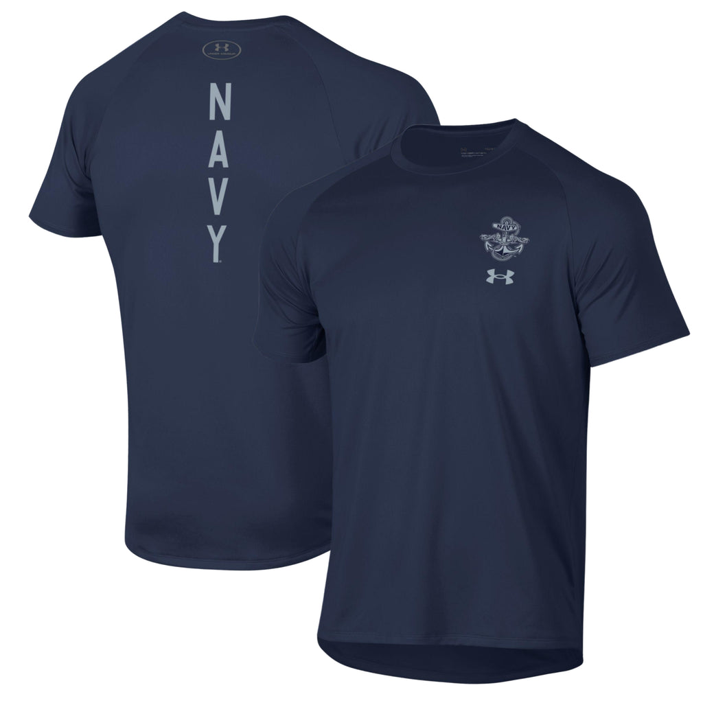 Navy Under Armour 2023 Rivalry Anchor Silent Service Spine Tech T-Shirt (Navy)