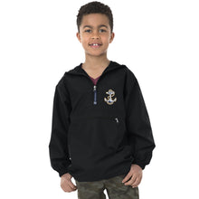 Load image into Gallery viewer, Navy Anchor Youth Pack-N-Go Pullover