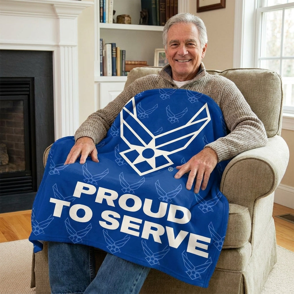 Air Force Proud to Serve Ultra Soft Blanket (50"x60")