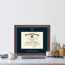 Load image into Gallery viewer, U.S. Navy Honorable Discharge Certificate Frame (11x8.5)