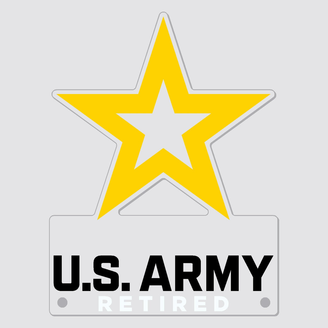 Army Star Retired Acrylic Sign*