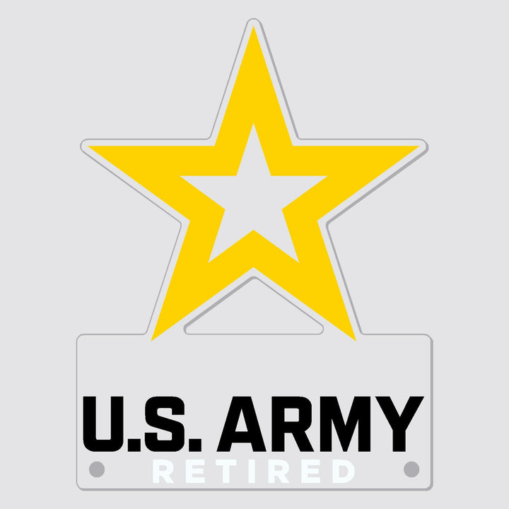 Army Star Retired Acrylic Sign*