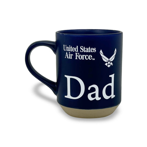 Air Force Dad 20oz Handled Travel Mug (Navy Blue)