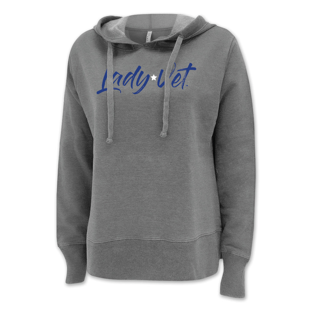 Pick Your Design Air Force Ladies Hooded Sweatshirt (Washed Grey)