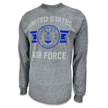 Load image into Gallery viewer, Air Force Vintage Basic Seal Long Sleeve T-Shirt (Grey)