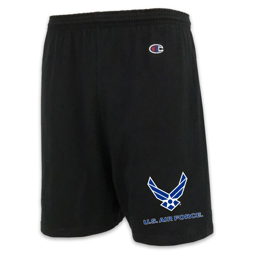 Pick Your Design Air Force Champion Cotton Shorts (Black)