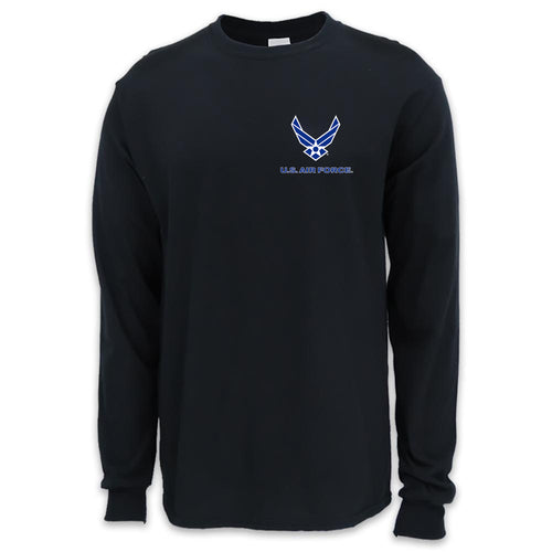 Pick Your Design Air Force Long Sleeve T-Shirt (Black)