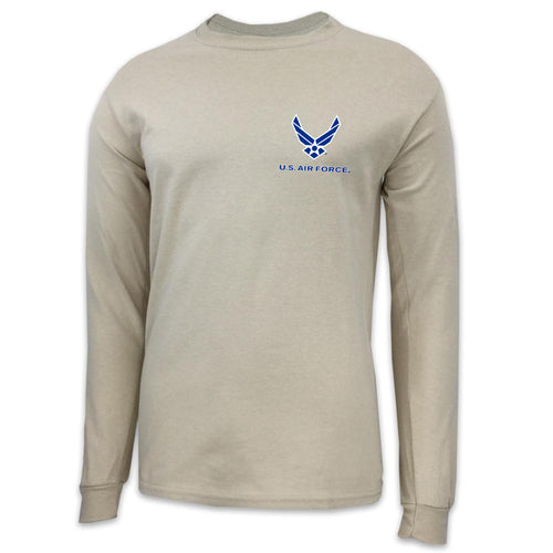 Pick Your Design Air Force Long Sleeve T-Shirt (Tan)