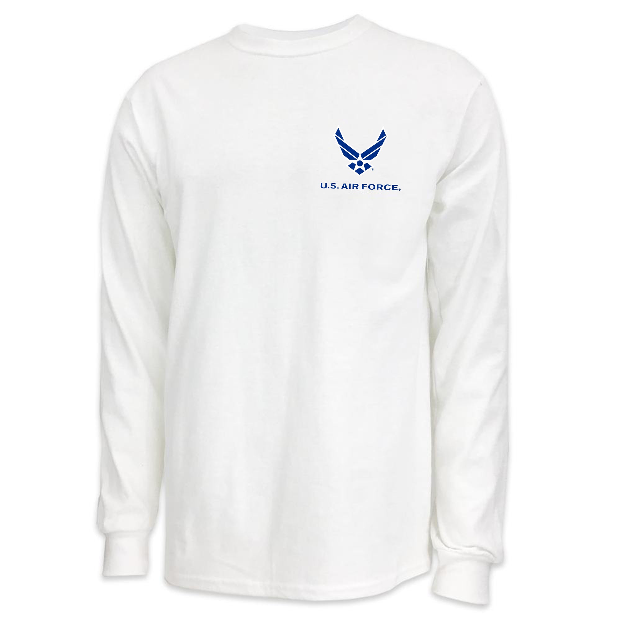 Pick Your Design Air Force Long Sleeve T-Shirt (White)