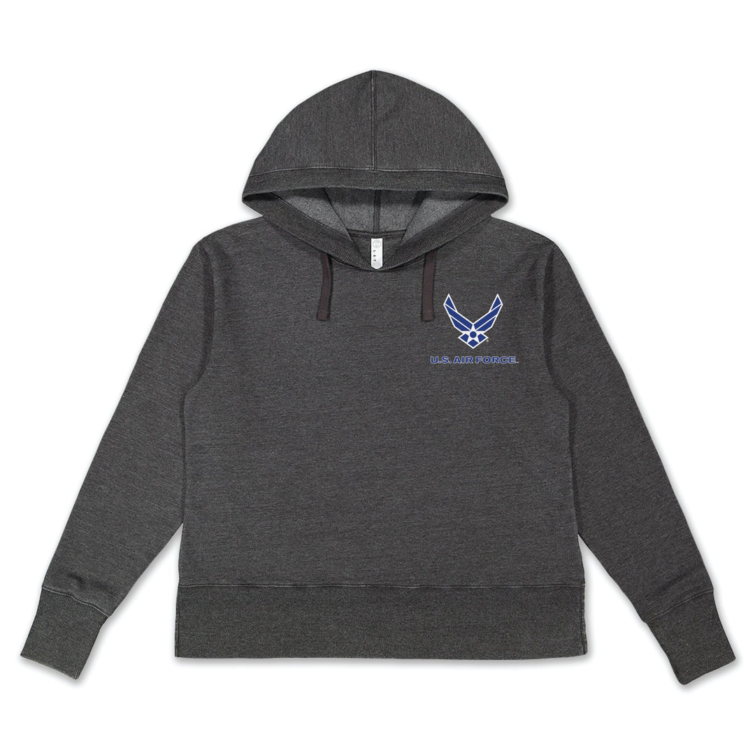 Air Force Wings Left Chest Ladies Hood