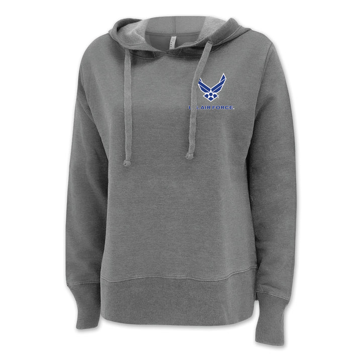 Air Force Wings Left Chest Ladies Hood