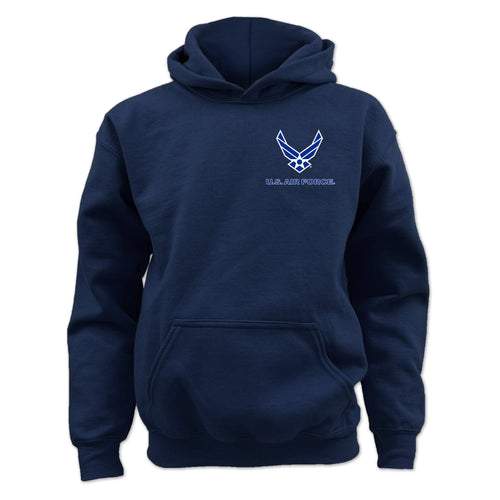 Pick Your Design Air Force Youth Hooded Sweatshirt (Navy)