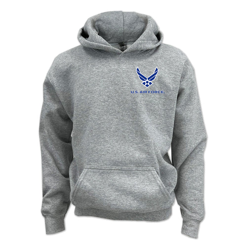 Pick Your Design Air Force Youth Hooded Sweatshirt (Grey)