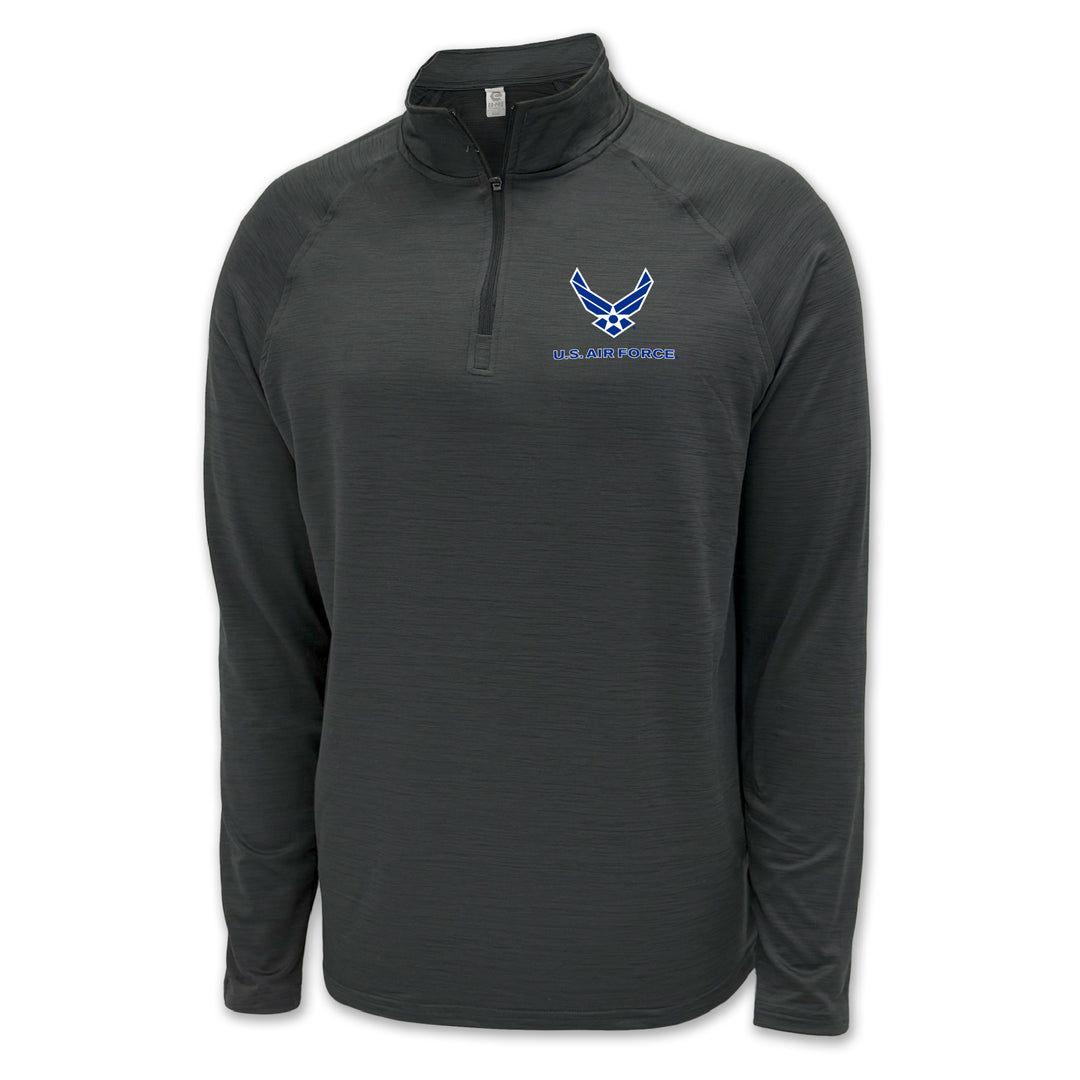 Air Force Wings Logo Performance 1/4 Zip (Charcoal)