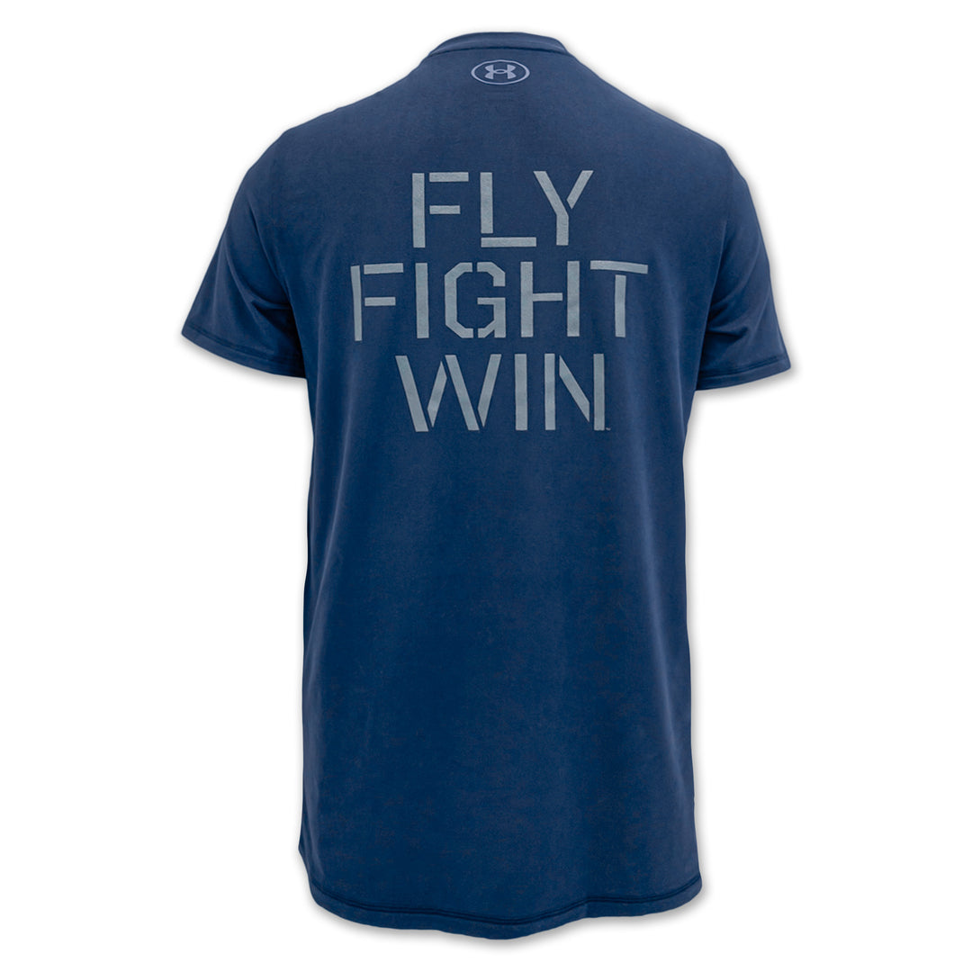 Air Force Under Armour Fly Fight Win Tech T-Shirt (Navy)