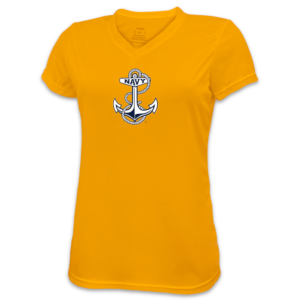 Navy Ladies Anchor Performance T-Shirt