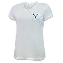 Load image into Gallery viewer, Air Force Ladies Wings Left Chest Performance T-Shirt