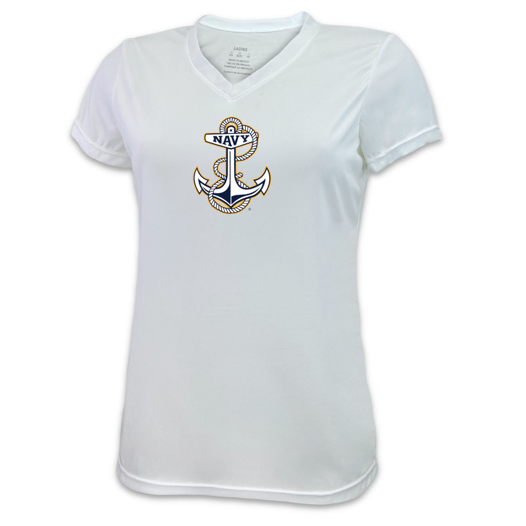 Navy Ladies Anchor Performance T-Shirt